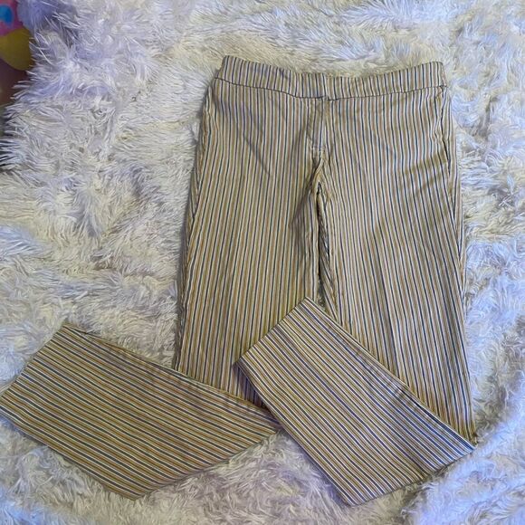 Carolina Belle Montreal Women’s Size 10 Mustard/Black/White Stretch Dress Pants - Picture 1 of 7